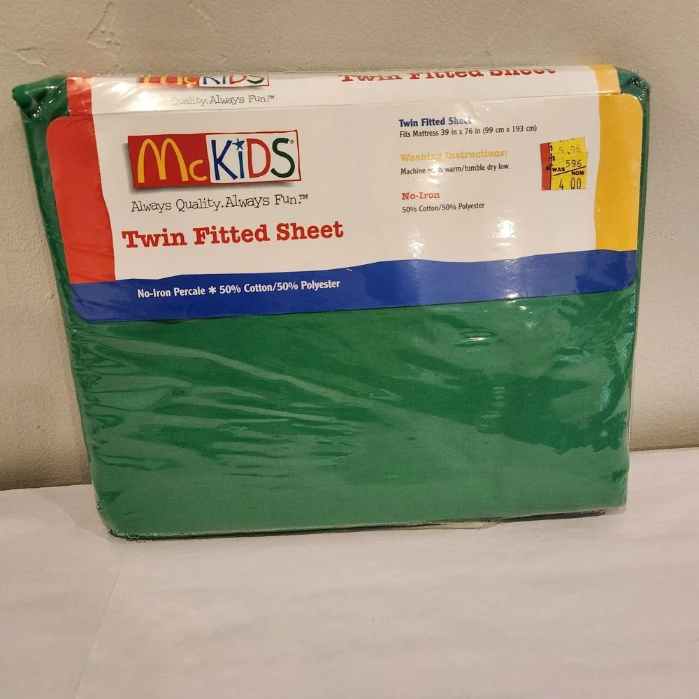 Vintage McDonald's Twin Fitted Sheet